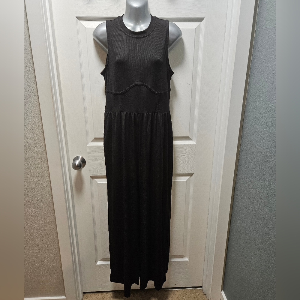 Cider Black Sleeveless Maxi Jumpsuit